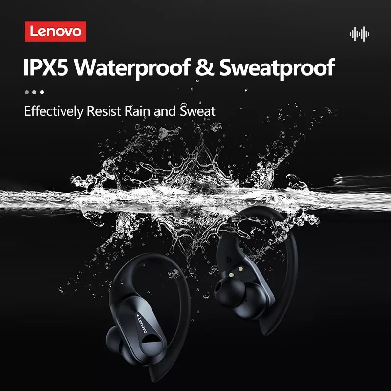 Lenovo-LP75 TWS Bluetooth V5.3 Fones De Ouvido Sem Fio LED Digital Display Fones De Ouvido, Redução De Ruído Headset, Original