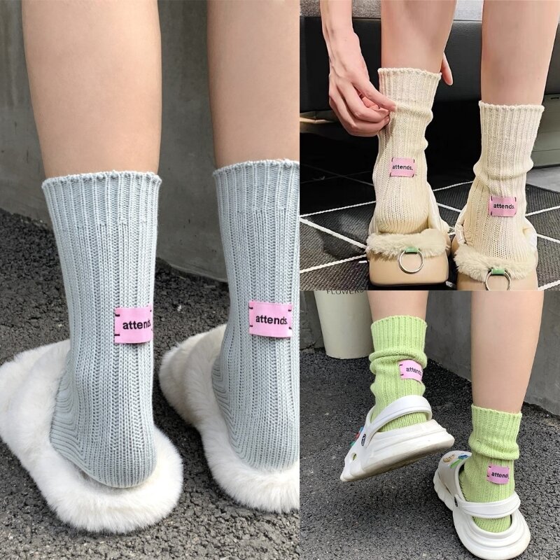 Модные спортивные носки с толстой нитью корейской иглы сохраняют тепло и стильность