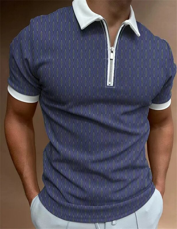 남성용 슬림핏 레터 프린팅 폴로 셔츠, 남성용 단색 폴로 셔츠, 브랜드 남성용 반팔 셔츠, 여름 셔츠