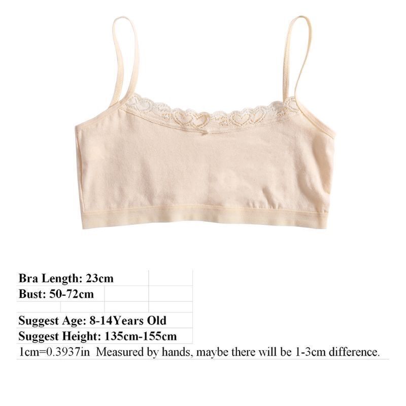 4pcs/Lot Children's Breast Care Girl Bra 8-14 Years Hipster Cotton Teens Teenage Underwear Summer Kids Lace Vest