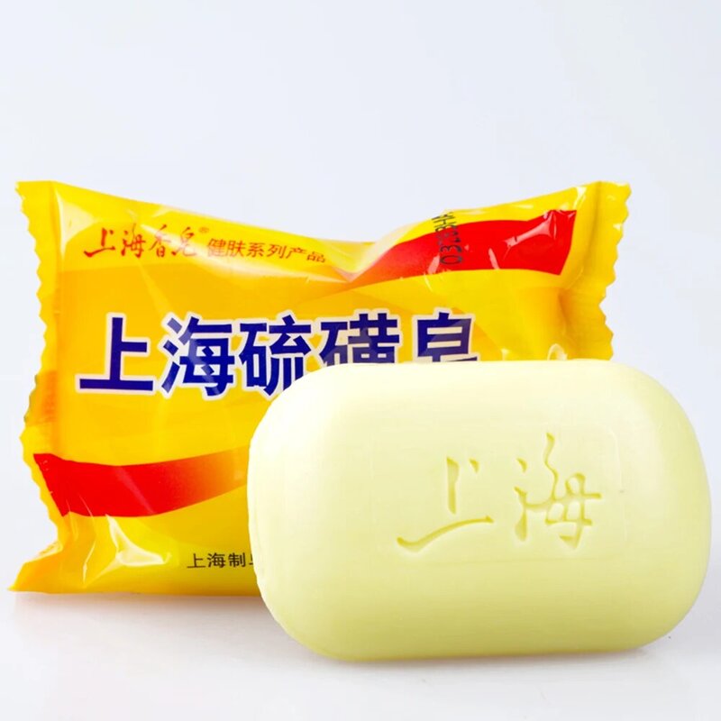 Sdotter Shanghai mydło siarkowe usuwająca zaskórniki mydło 85g wybielający środek czyszczący chińskie tradycyjne kontroli oleju leczenie trądziku skóra C