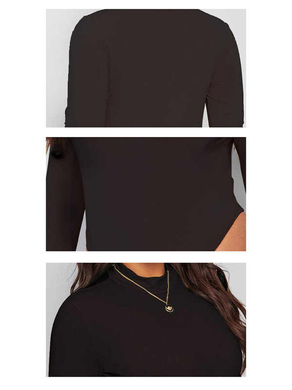 Kobiety Plus Size seksowne obcisłe Bodycon kombinezon bluzki z długim rękawem na wpół otwarte kombinezon dla pani 5XL 4XL 2023