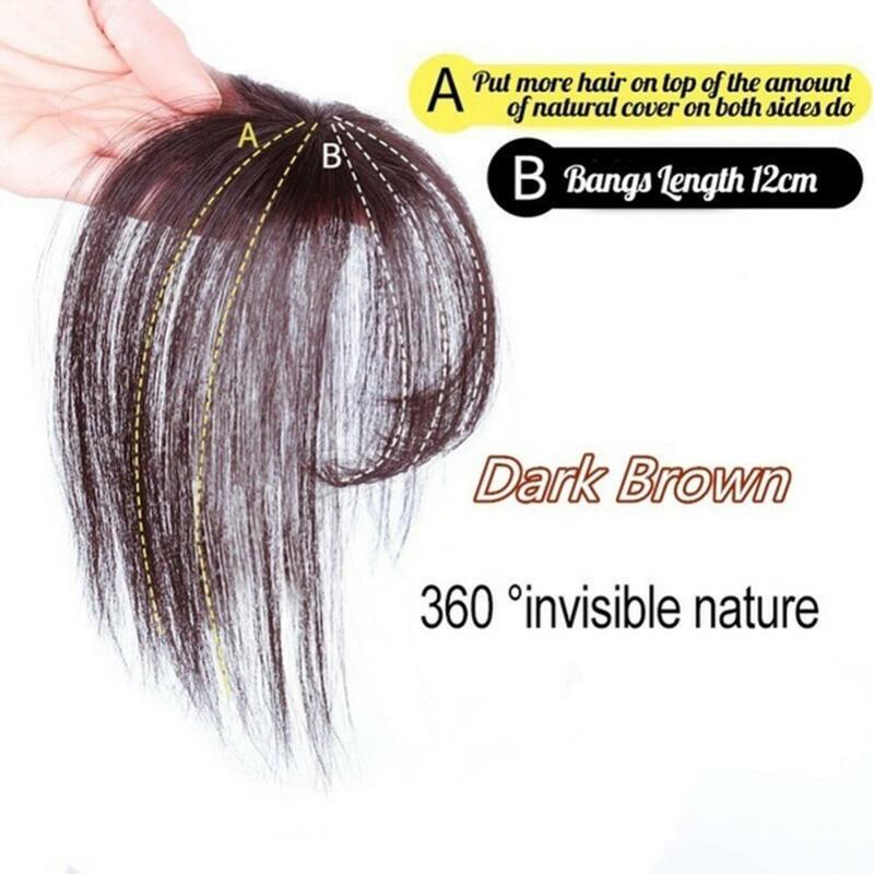 3D Luft Fransen dünne nahtlose gefälschte Knall Perücke Haar verlängerung Haarteil Haars pange Verlängerung synthetisches Haar gefälschte Fransen Natur Look