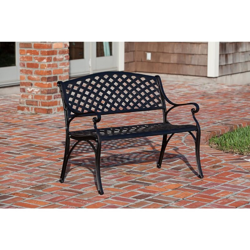 Patio Bench Cast Aluminum Lightweight Sturdy Bench Perfect for Relaxing Pause in Garden Benches Outdoor Furniture