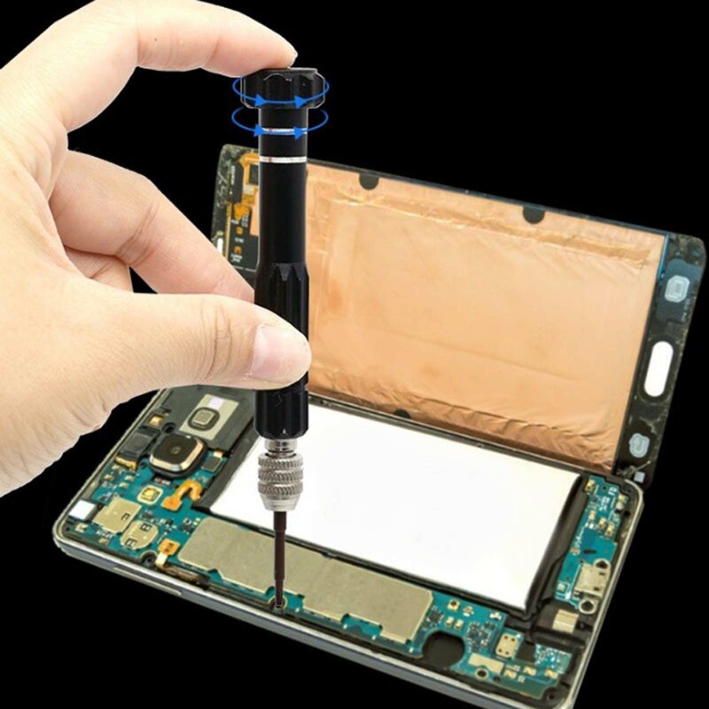 5 In 1 Screwdriver Magnetic Batch Head 1.5 0.8 2.0 T5 T6 Mobile Phone Watch Open Repair Tools Kit Chrome Vanadium Alloy Steel