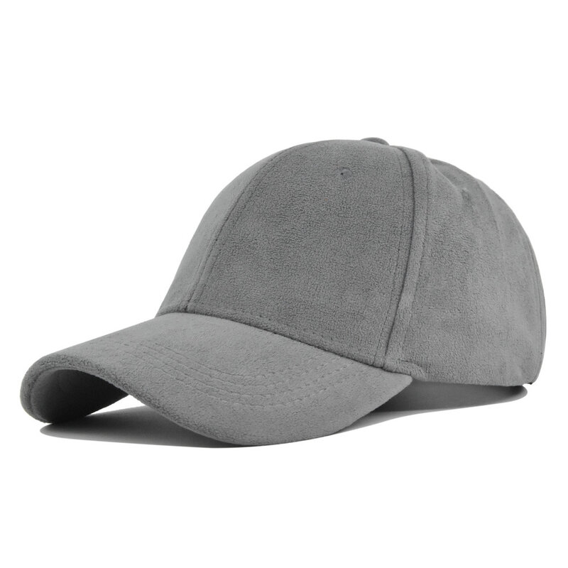 Однотонная бейсболка из замши, ветрозащитная шапка для папы, простые пустые кепки, Классическая шапка с бретельками, уличная Солнцезащитная шапка с изогнутыми полями