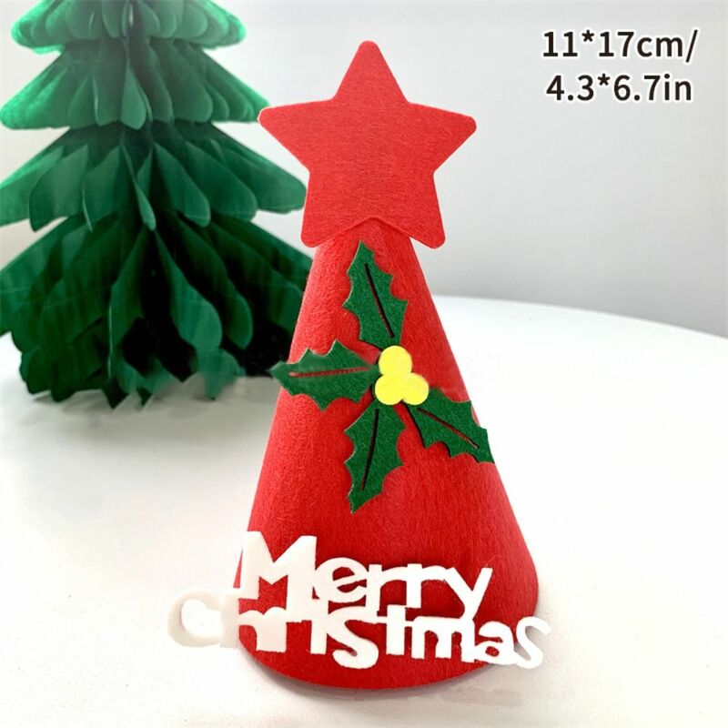 Sombrero de Feliz Navidad de Santa Claus, suministros festivos, fieltro de dibujos animados de Santa Claus, Animal, fiesta de cumpleaños