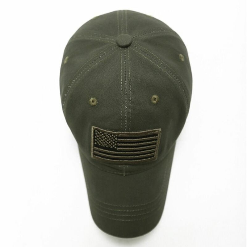 Cotton Washed Distressed Caps Leisure Versatile Outdoor Sport Flag Embroidery Hat Outdoor Sport Cap Sunhat Camouflage Hat