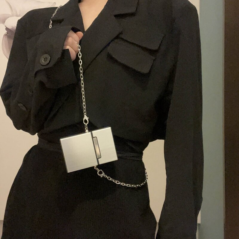 Bolso de Metal con forma de lápiz labial para mujer, Mini bolso de cena de lujo, cajas de cigarrillos de diseñador, bolsos de hombro, monederos lindos, bolso cruzado