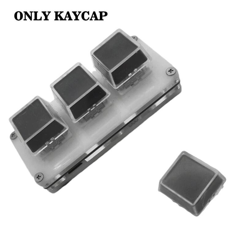 Transparente Double-Layer Keycaps, Caps Removíveis, Preto e Branco, Proteção Shell, Fábrica Atacado, 1Pc, 10 Pcs