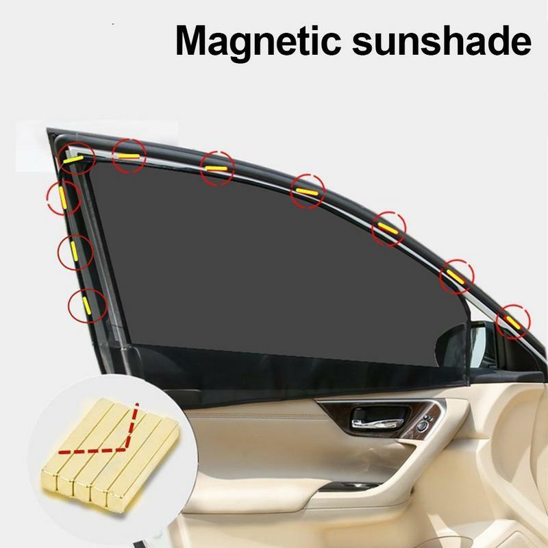 Sombra magnética do sol dianteiro e traseiro do carro, Pára-sol da janela lateral para dormir, Camping Amamentação, Pacote 2