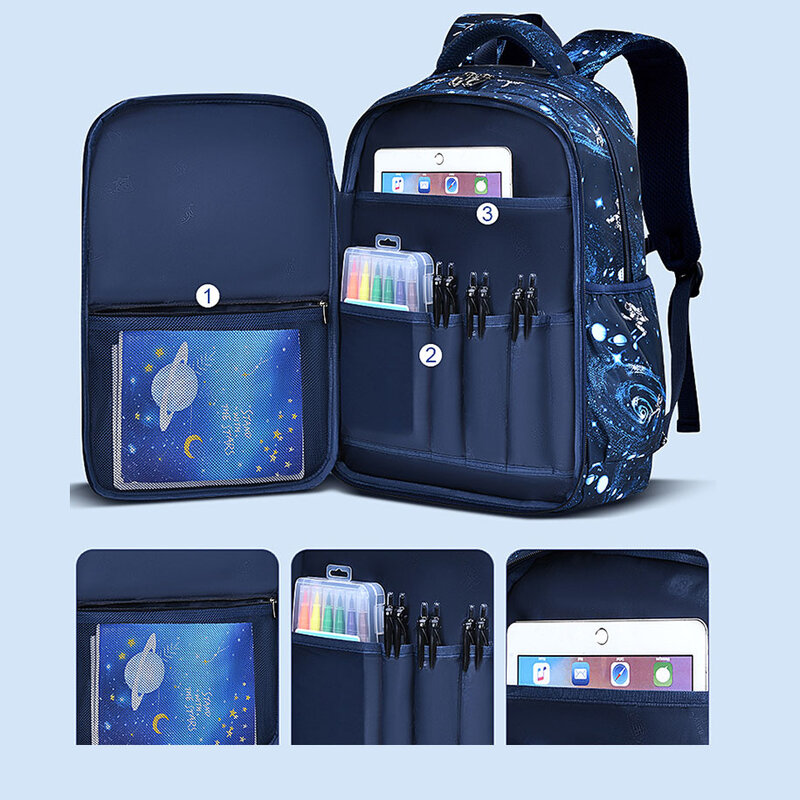 Mochilas escolares para niños y adolescentes, mochila escolar de gran capacidad, impermeable, bolsa de libros