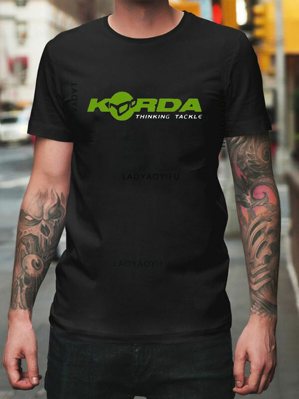Camiseta de manga curta masculina e feminina, pesca, peixe, carpa, lazer, camping, casual, modal, inspirado em Korda, tributo, tops, legal