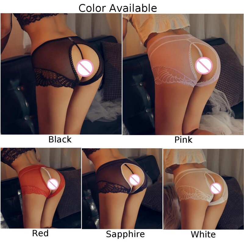 Frauen Open Crotch Höschen für Sex Spitze transparente Spitze Bikini Slips G-String Exy Dessous Stretching Tangas Culotte Unterwäsche