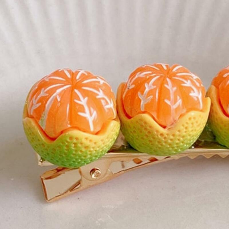 Kreatywne zabawne spinki do włosów z owocami modne wyjątkowe słodkie kreatywne pomarańczowe owoce spinka do włosów dla opaska na imprezę akcesoriów do włosów
