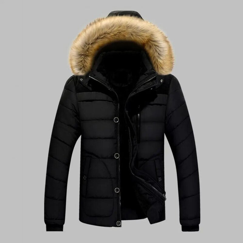 탈착식 모자 가장자리 겨울 재킷, 카디건, 겨울 다운 코트, 매우 두껍고 따뜻함, 패딩 하이 칼라, 남성 재킷, 패딩 파카