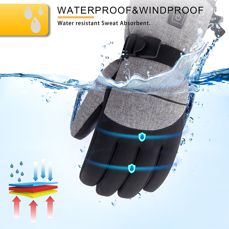Зимние водонепроницаемые перчатки с терморегулятором и термоизоляцией