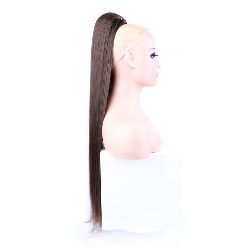Coletas sintéticas Extra largas para mujer, extensiones de cabello con cordón de fibra Futura, cola de caballo recta