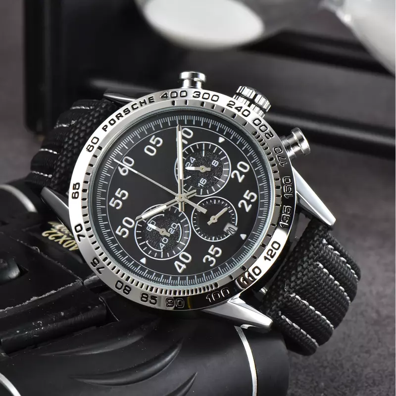 Relógios de pulso de luxo para homens, pulseira de couro, data automática, quartzo impermeável diário, relógio AAA masculino, marca original, nova chegada, 2024