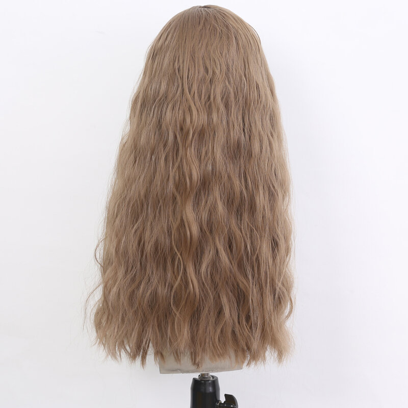 Sivir sintético com franja perucas para mulher 3 cores disponíveis longo encaracolado cosplay/diário fibra resistente ao calor completa mechanis