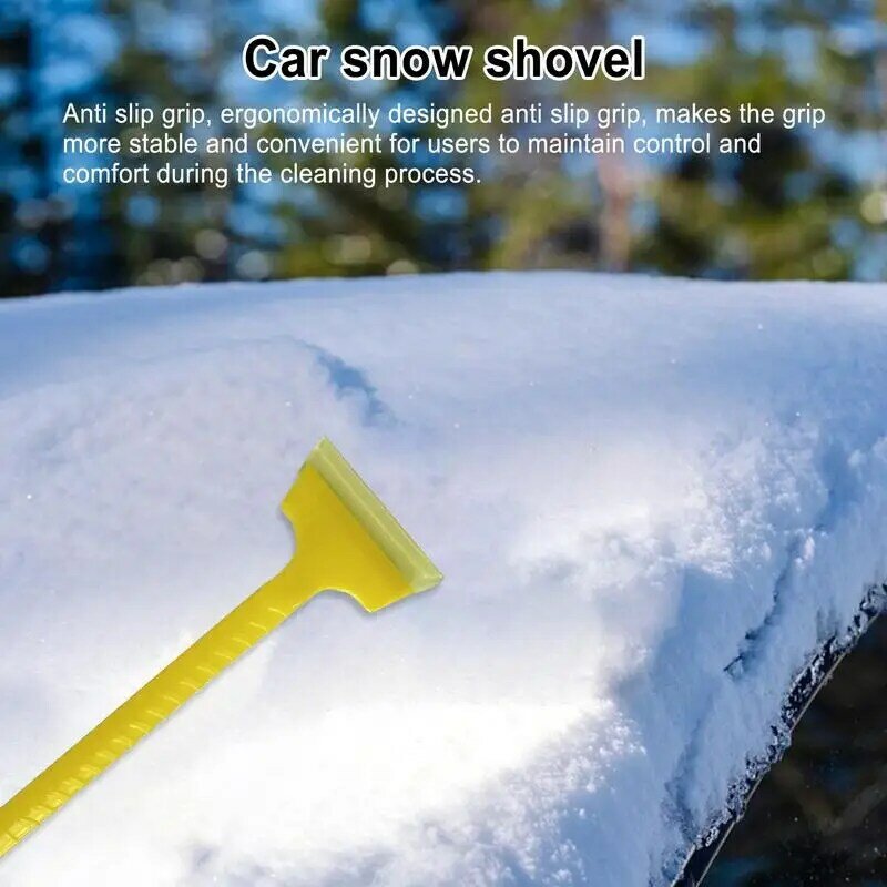 Pala da neve per auto 10 pollici senza graffi testa di setola spazzola da neve raschietto da neve per finestra resistente con corpo robusto rimozione della neve auto invernale