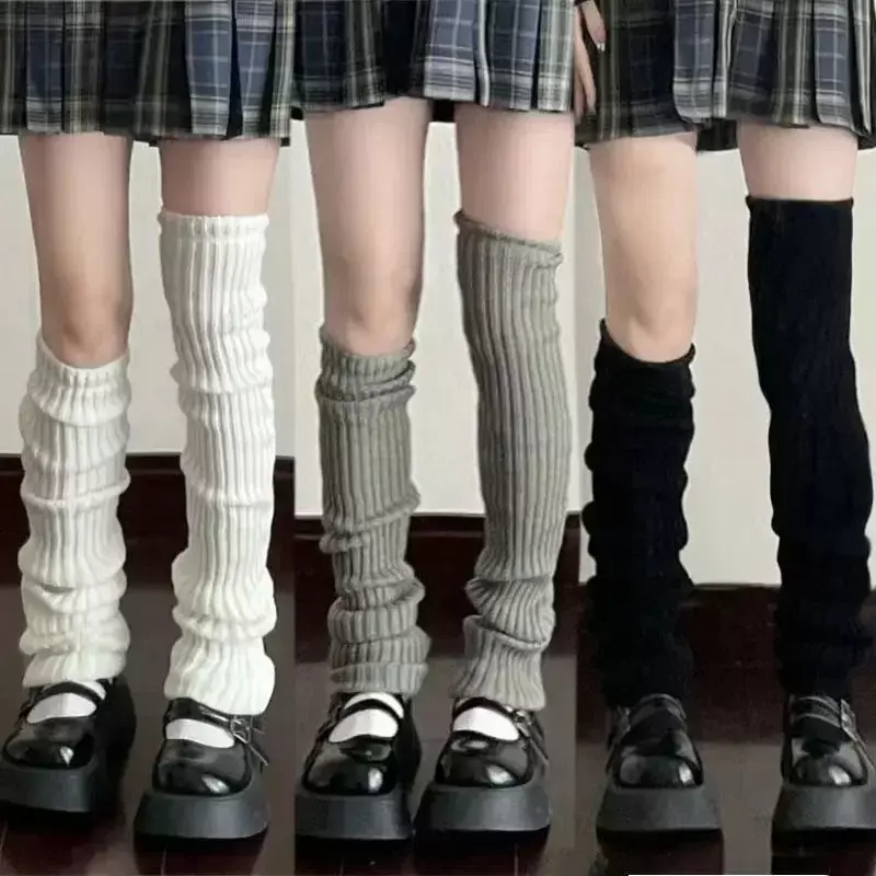 Гетры Lolita, женские длинные носки, шерстяное вязаное покрытие для ног, подогреватель для рук Y2K, Осень-зима, вязаные крючком носки, манжеты, чулки