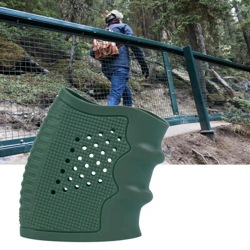 Empuñadura de pistola antideslizante resistente al desgaste, funda de goma táctica, funda de guante, accesorios de caza