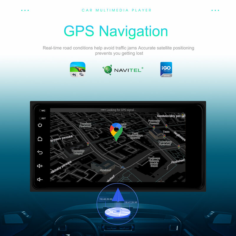 Hikity-reproductor multimedia con pantalla táctil de 7 "y GPS para coche, autorradio con Android, Carplay, Bluetooth, WIFI, FM, receptor para Toyota Corolla