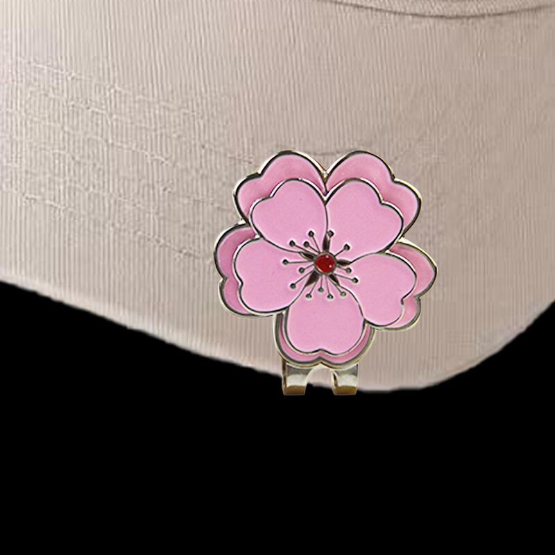 Penanda bola Golf bunga mudah menempel pada topi paduan seng klip topi magnetik