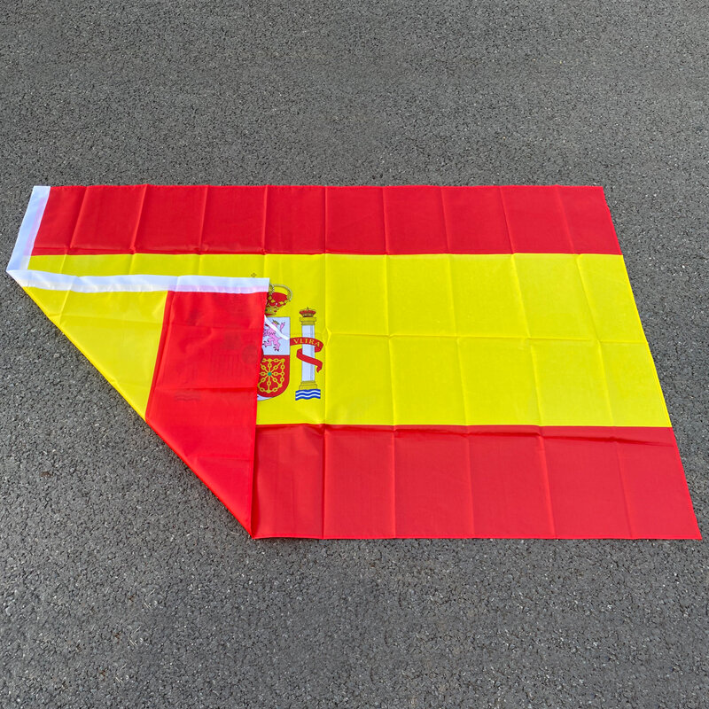 Bandera de España colgante de poliéster, Bandera Nacional de España, exterior e interior, 150x90cm para celebración, bandera grande