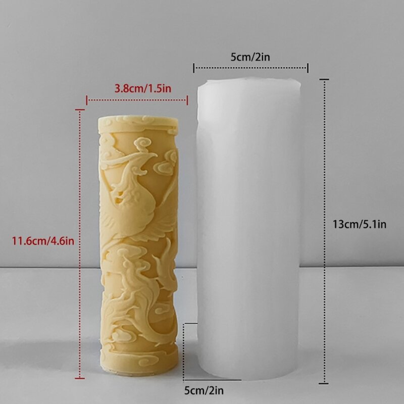 Цилиндрическая силиконовая форма, восковая форма для свечей ручной работы, практичные формы для изготовления эпоксидной смолы,