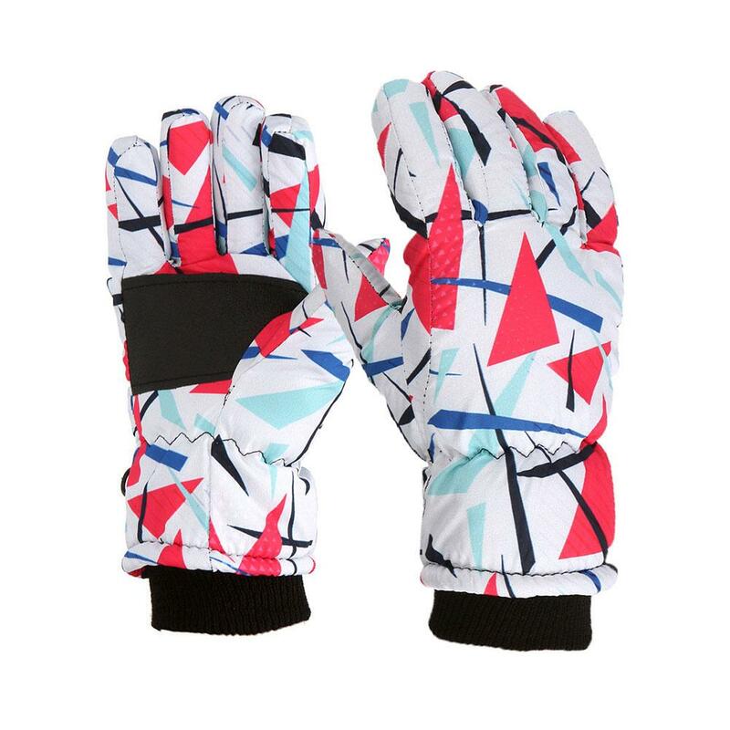 Kids Winter Thicken Warm Gloves Windproof Waterproof Outdoor Snow Skating Snowboarding Ski Warmth Comfortable Gloves For Ki L5F6