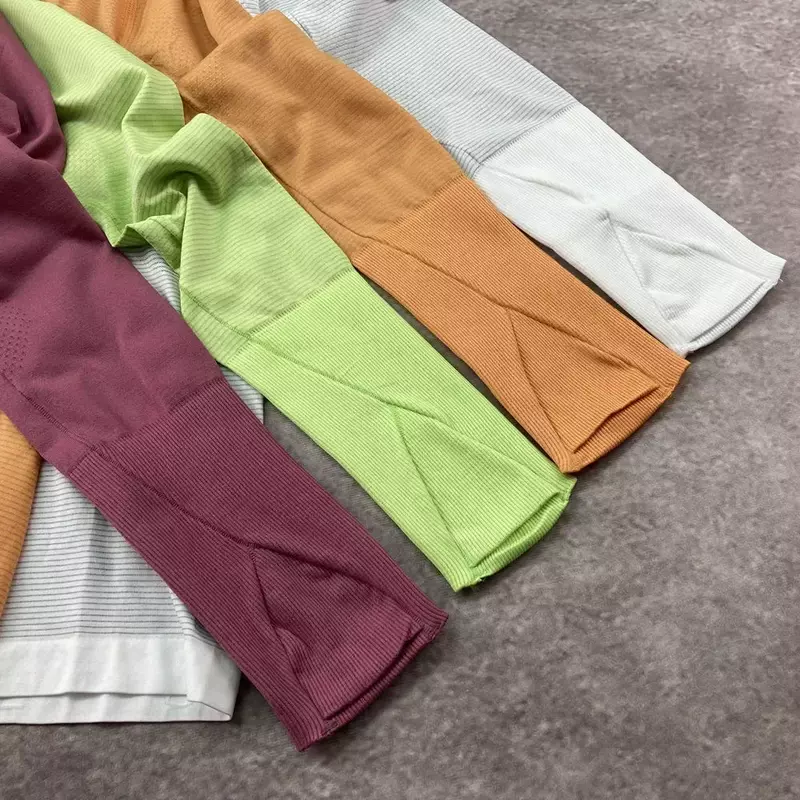 Lemon-Camiseta deportiva de manga larga para mujer, ropa de Yoga, camisas transpirables de secado rápido, tela elástica alta, 2,0