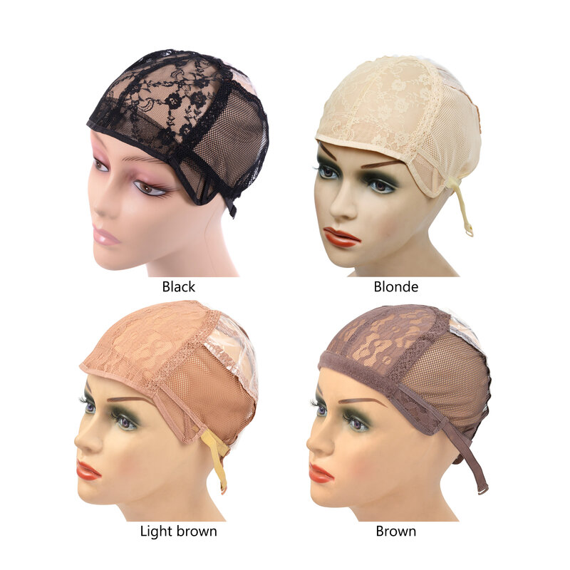 Topi Wig untuk membuat Wig, topi Wig S/M/L ukuran 4 warna pilihan dapat disesuaikan, topi Wig alat rambut