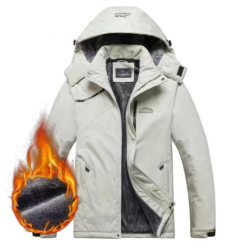 เสื้อแจ็คเก็ตกันหนาวมีฮู้ดสำหรับผู้ชายและผู้หญิง, เสื้อโค้ทไซส์ใหญ่พิเศษกันลม M-9XL ขนเฟอร์ให้ความอบอุ่นในฤดูหนาว2022