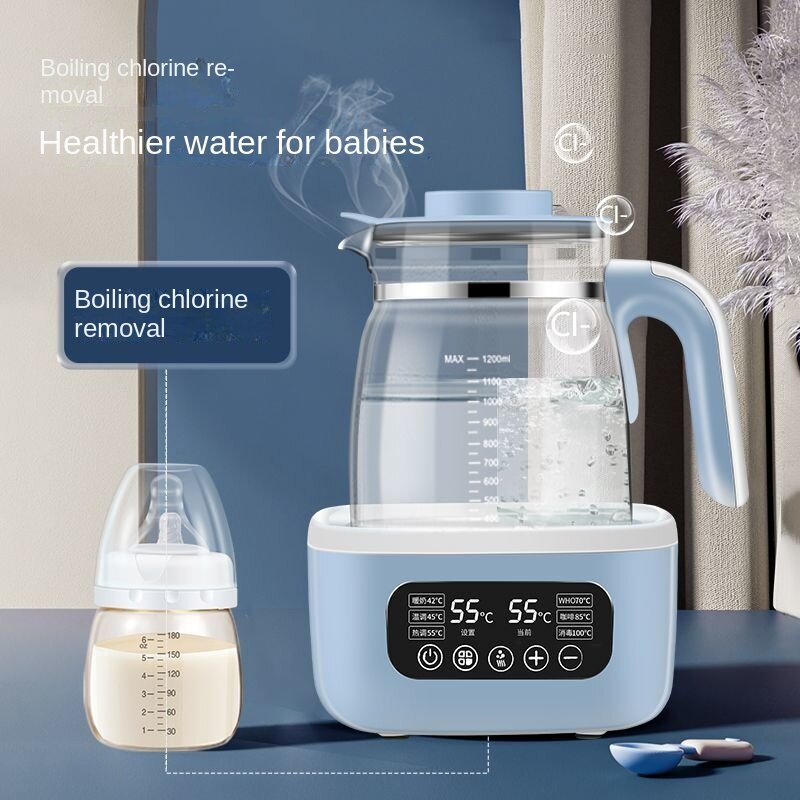 赤ちゃん用多機能ケトル,1200ml,温度計,牛乳用インテリジェント滅菌器,水容器