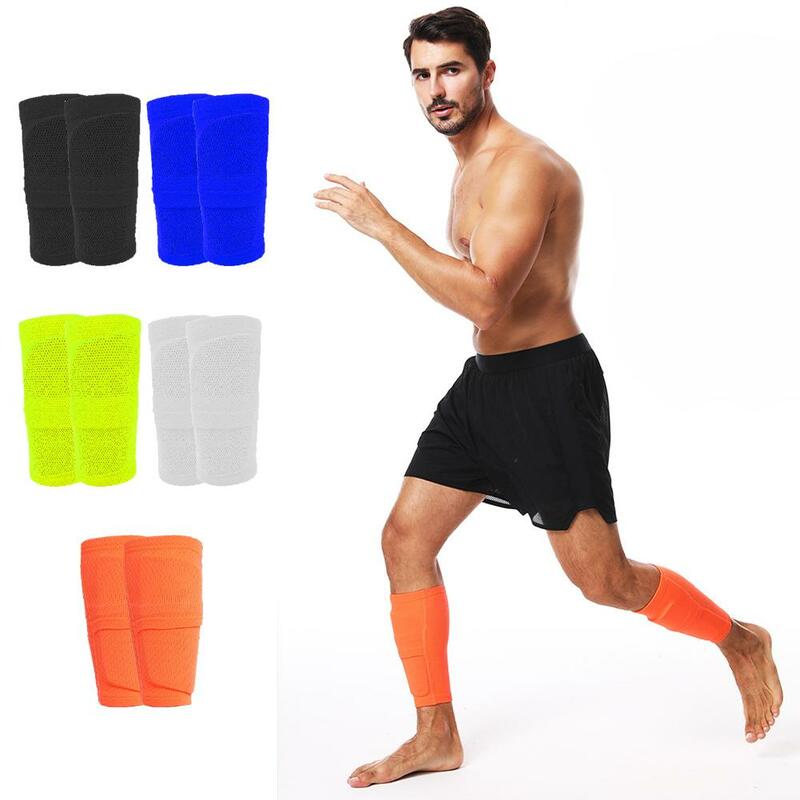 1 Paar Voetbal Scheenbeschermer Sokken Beenbeschermer Elastiek Met Zak Bescherming Training Sokken Sport Comfortabele Cover Breat