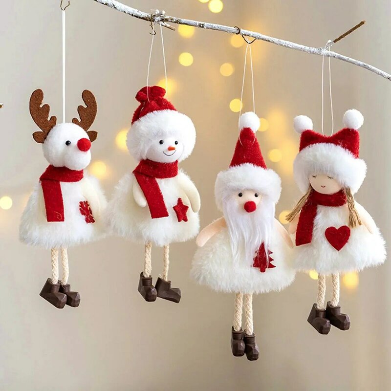 Muñeco de Ángel para decoración del hogar, adornos navideños, guirnalda para árbol de Navidad, Año Nuevo, 2023, 2024