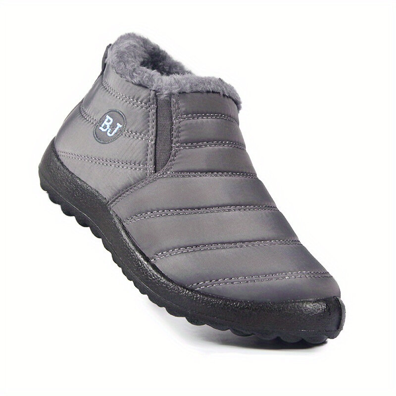 Zapatos de nieve cálidos antideslizantes impermeables para mujer, cómodos zapatos de senderismo bajos