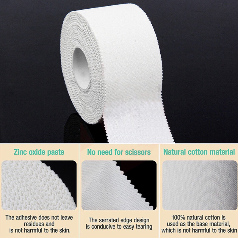 Sports Bandage White Protective Cotton Fixation Tape Tooth Edge Cotton White Patch Tape
