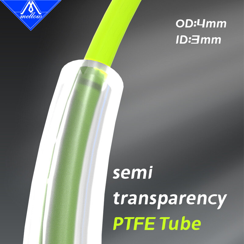 Mellow alta transparência id3mm od4mm ptfe tubo teflonto mmu2.0 para prusa i3 mk3 Ender-3 mk8 bowden extrusora 1.75mm filamento
