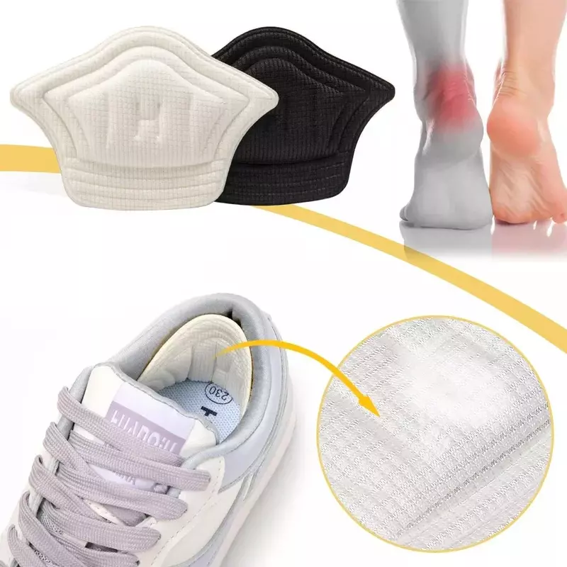 Palmilhas ajustáveis Patch para calçados esportivos, Almofadas de salto para alívio das dores, Almofada antiwear para pés, Protetores de palmilha, Almofada traseira, 2 pcs, 4 pcs