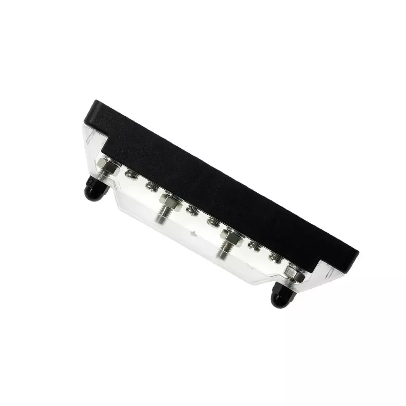 Single Row Straight Row Busbar Block With Cover 10 Way 4+6 M6 Current 250A For Rv Yacht
