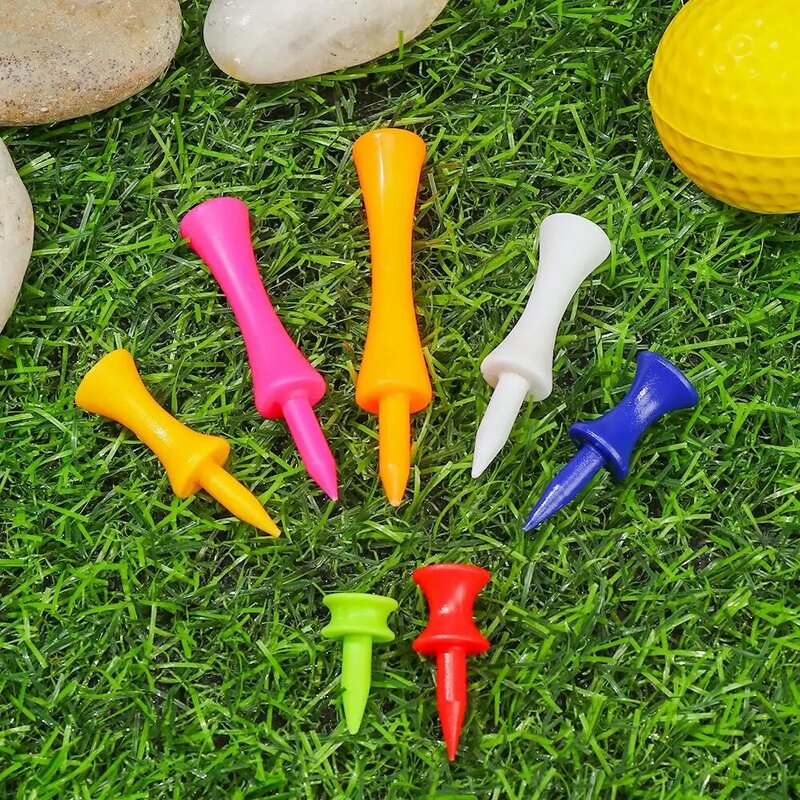 20 pcs Colorful Plastic Rubber Golfer Ball Tees Holder Step Down Graduated Castle Tee Height Control for Golf Accessories Part