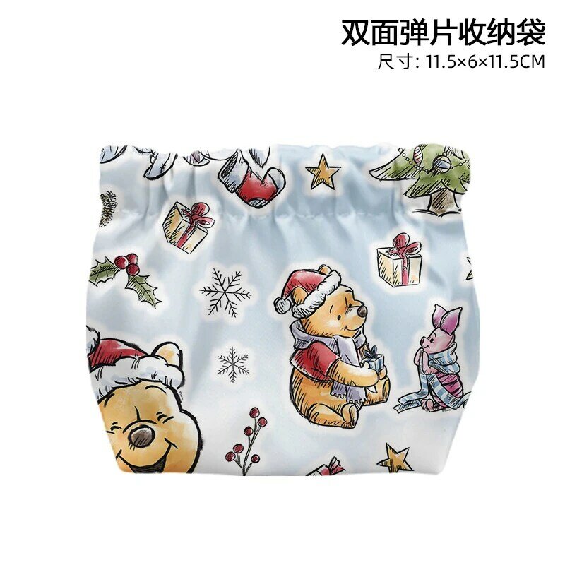 Disney Winnie Christmas T8840 Anime Briefcases Coin Bag Cartoon Makeup Bag Casual Purses Card Storage Handbag Gift