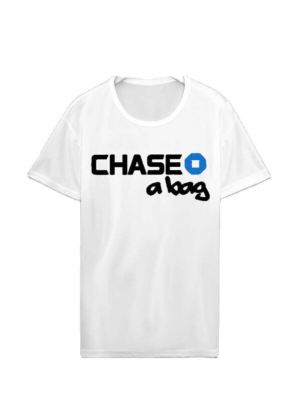 LW-camisetas de talla grande para mujer, Camiseta con estampado de letras Chase A Bag, Tops de cuello redondo, manga corta, camiseta suelta de verano, camisetas blancas
