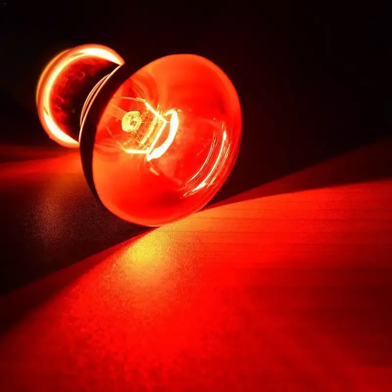 Lampka nocna LED czerwony gad UVA żarówka lampa grzewcza na podczerwień dla gad jaszczurki węża 60W 75W 100W