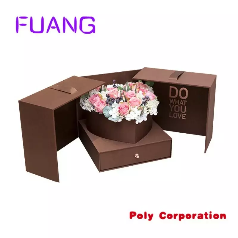 Scatola regalo cubo magico personalizzato scatola di fiori doppia creativa scatola di imballaggio a sorpresa per le piccole imprese