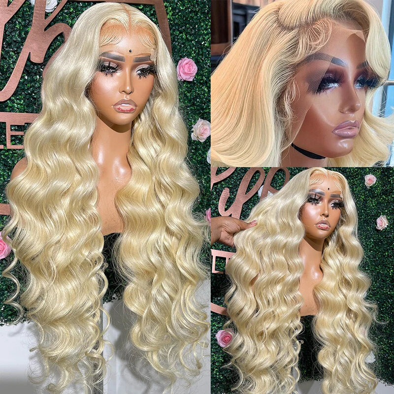 Glueless 613 Blonde Lace Front Wig Human Hair 13X6 Hd Lace Frontal Wig 13x6 Lace Front Human Hair Wig Body Wave Lace Front Wig
