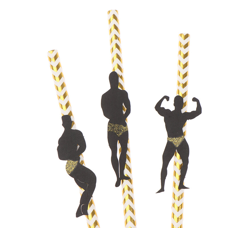 6Pcs Stripper Dancing Men Straws Bachelorette Party Decorations Straws Mexican Fiesta Party Drinking Favors Adult Party Supplies